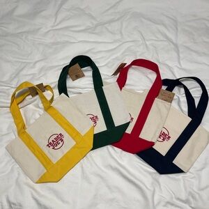 Trader Joe's Mini Canvas Tote Bag Set